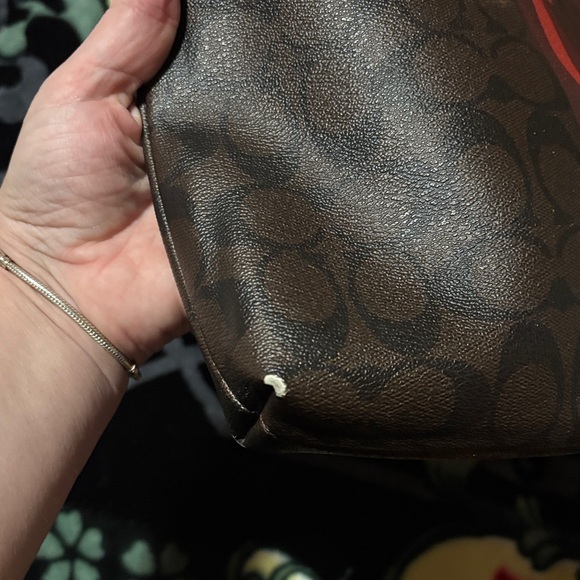 Coach Red and Brown Shoulder Bag - Picture 2 of 5